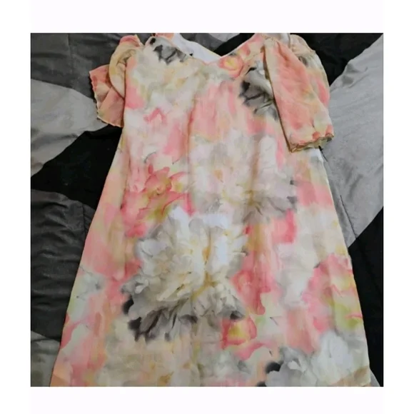White House Black Market Pastel High Low Dress - Picture 7 of 9